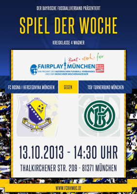 Bayrischer Fußballverband präsentiert das Spiel der Woche