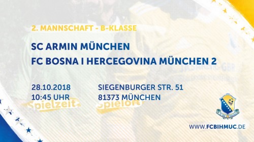 [10. Spieltag] SC Armin München - FC BiH München 2