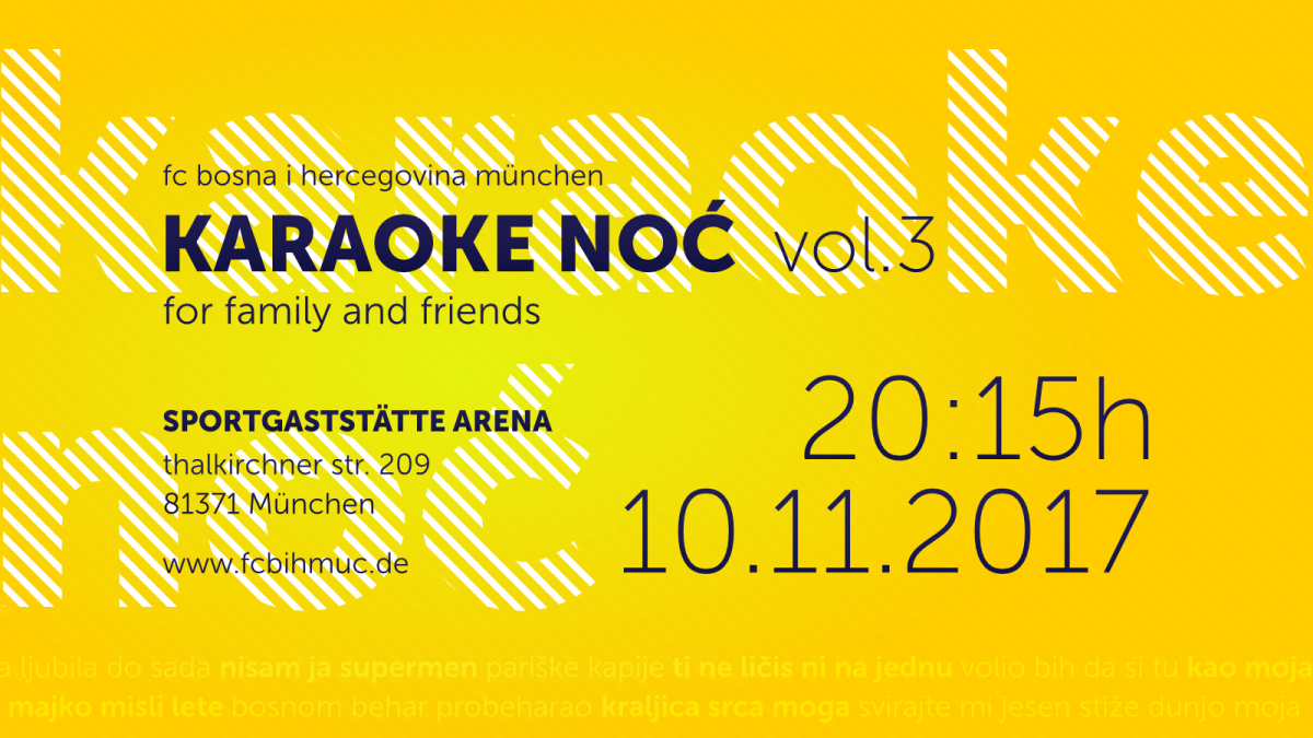 KARAOKE NOĆ - 10.11.2017 - 20:15h