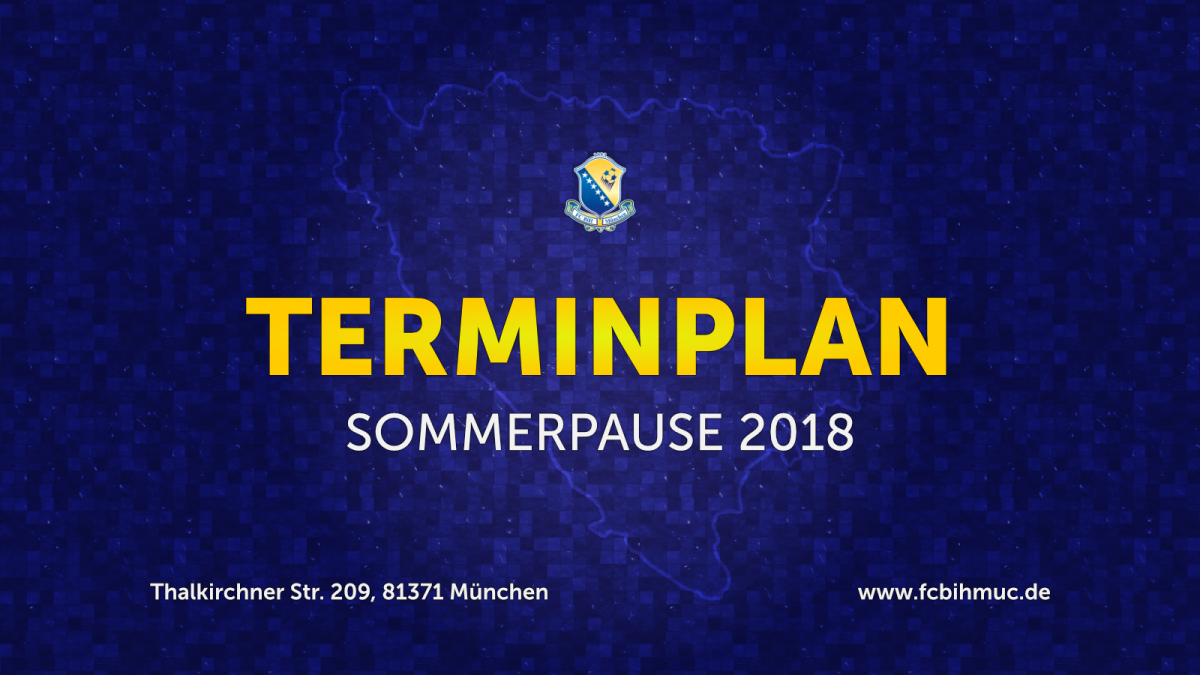 Terminplan Sommerpause 2018