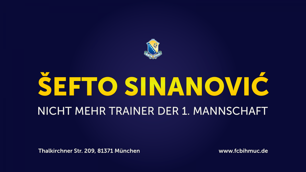 Šefto Sinanović nicht mehr Trainer