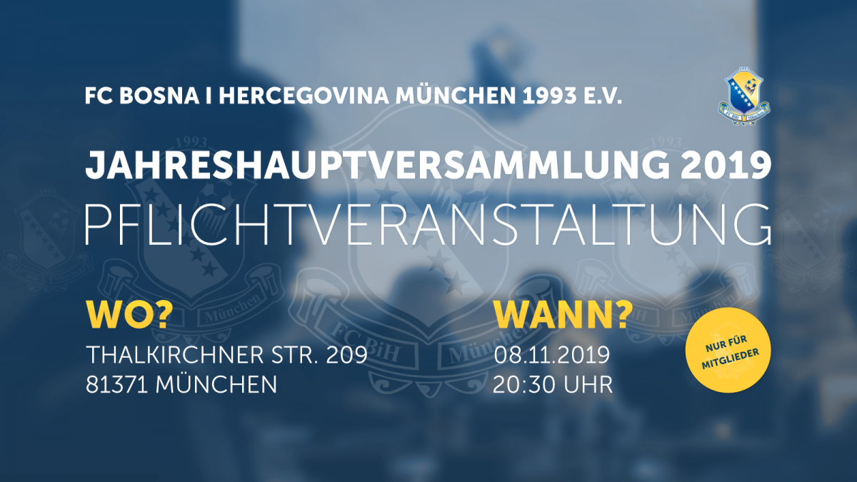 Jahreshauptversammlung 2019